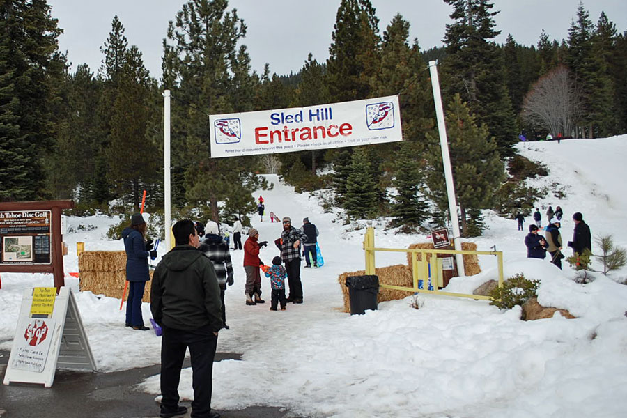 Sledding hills at North Tahoe Regional Park, CA