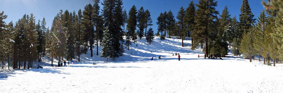 Spooner Summit snow play and sled hill, Nevada