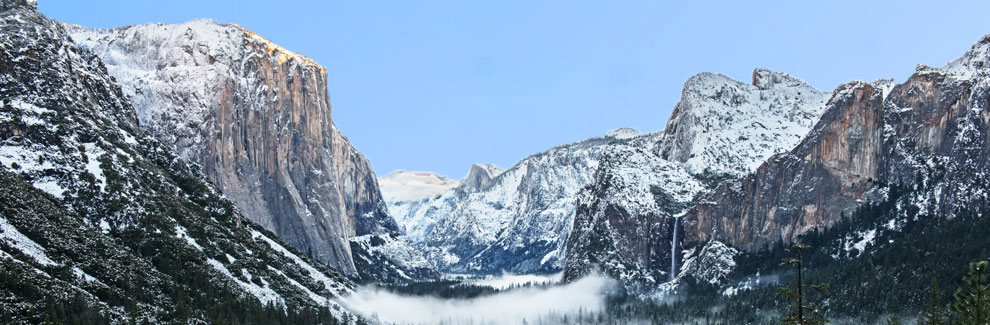 Yosemite National Park in winter, California