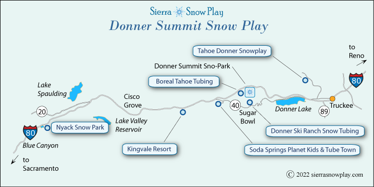 Donner Summit snow play map