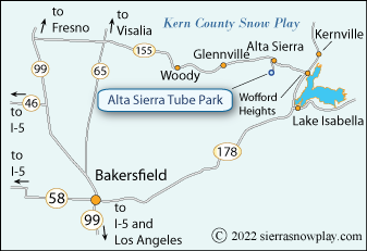 Kern County snow play map